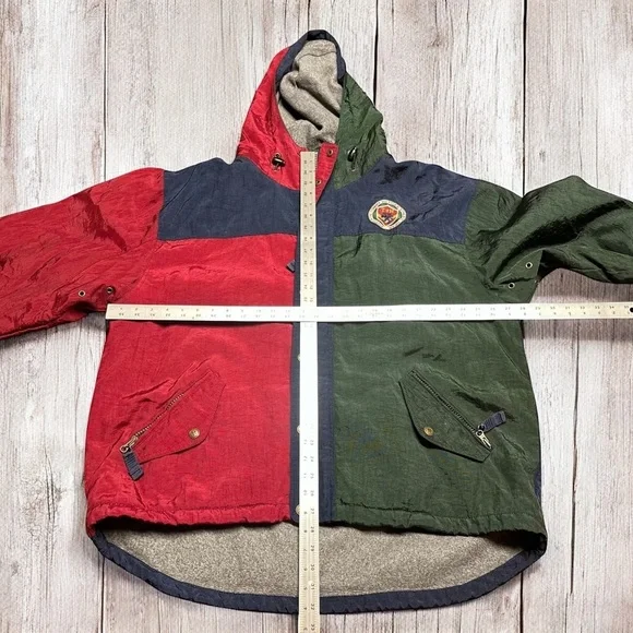 Vintage 90s Tommy Hilfiger Athletic Gear Men’s XL Color Block Crest Jacket Coat - Picture 8 of 11